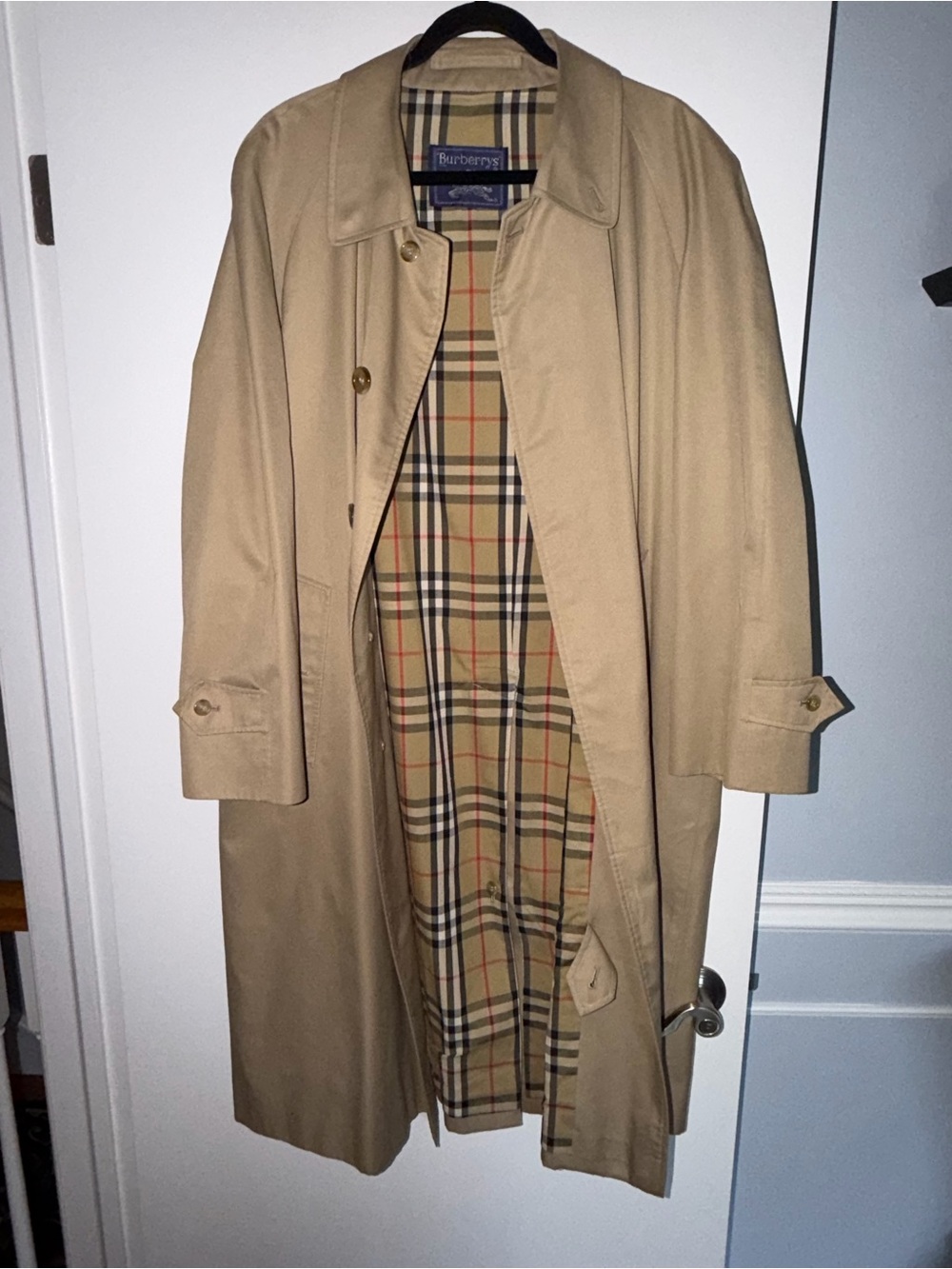 Burberry vintage “Burberry’s” New York location Men's Classic Tan Trench Coat